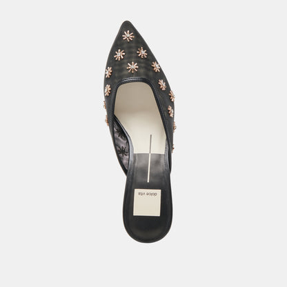 CLARA WIDE HEELS BLACK MESH Dolce Vita