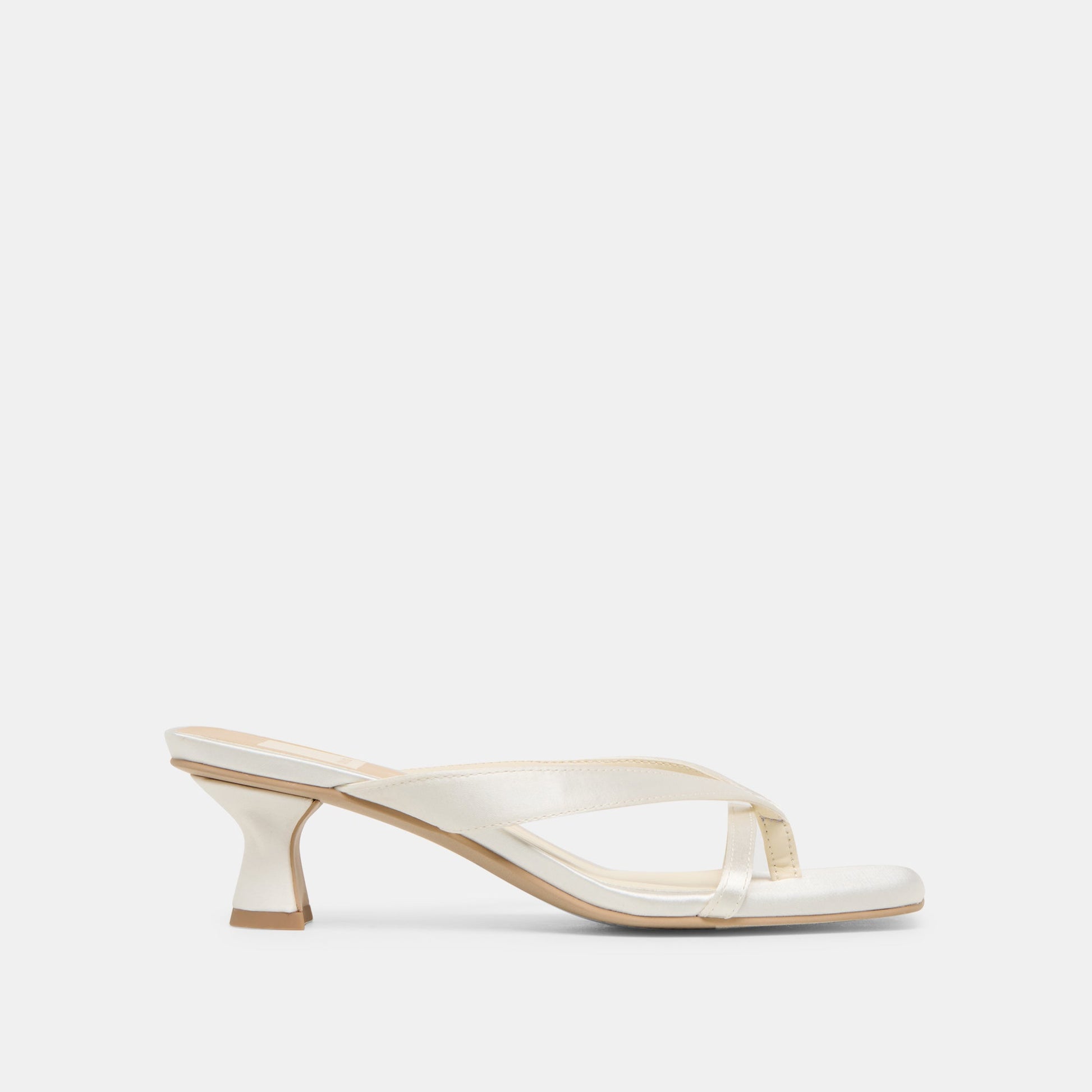 Brevel True White Satin Heels Dolce Vita