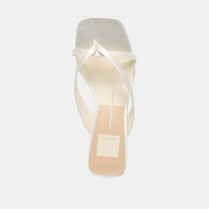 Brevel True White Satin Heels Dolce Vita