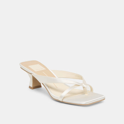 Brevel True White Satin Heels Dolce Vita