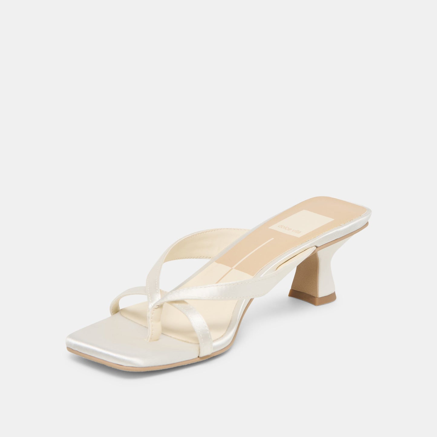 Brevel True White Satin Heels Dolce Vita