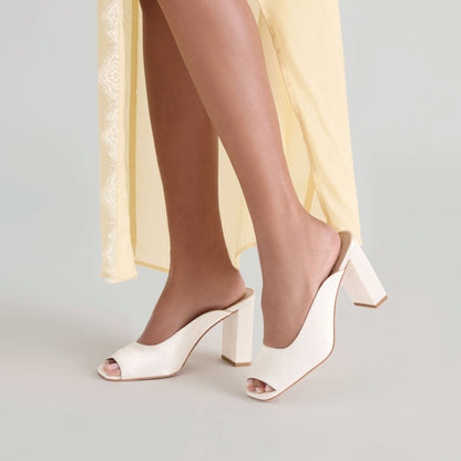 Sabela Off White Satin Heels Dolce Vita