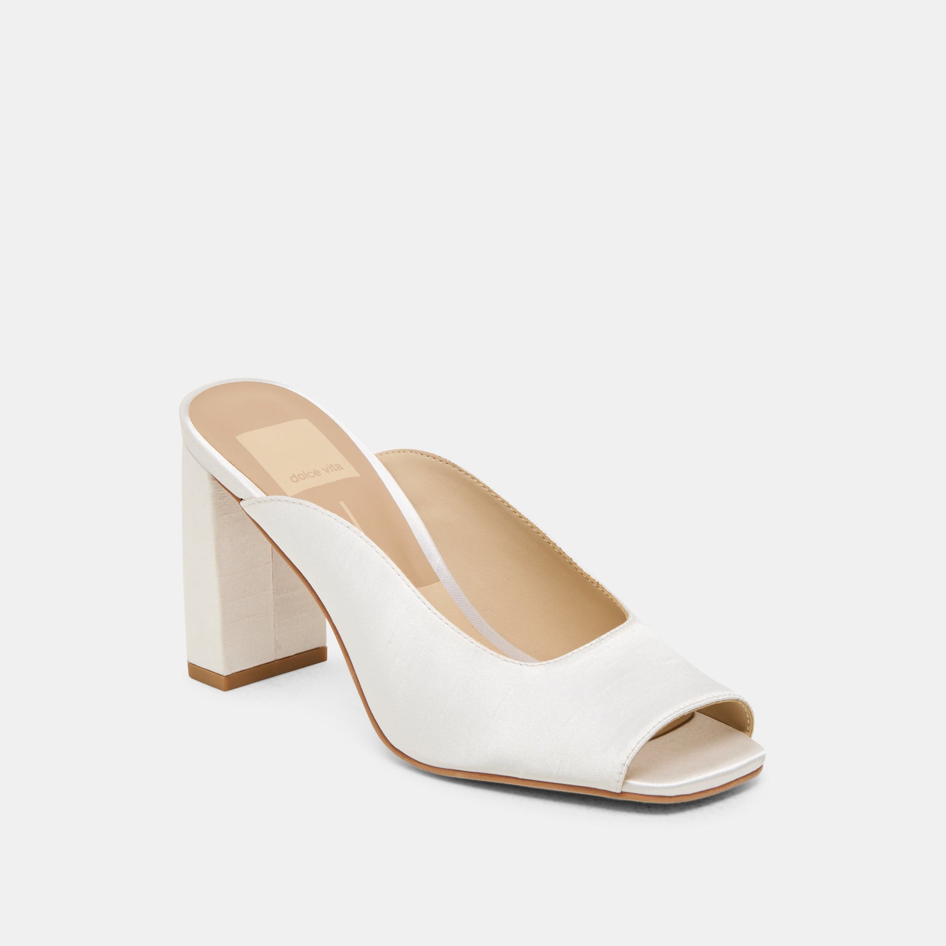 Sabela Off White Satin Heels Dolce Vita