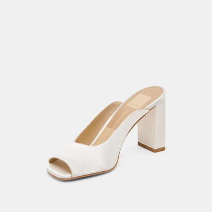 Sabela Off White Satin Heels Dolce Vita