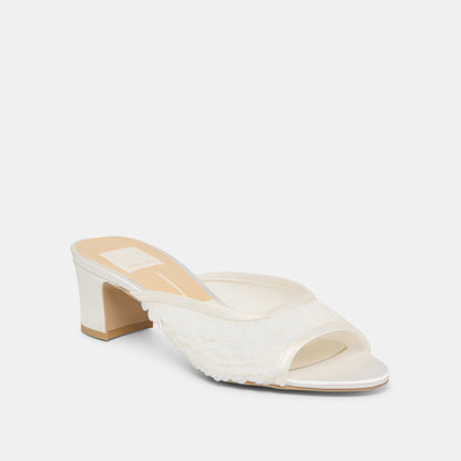 Inga Off White Satin Heels Dolce Vita