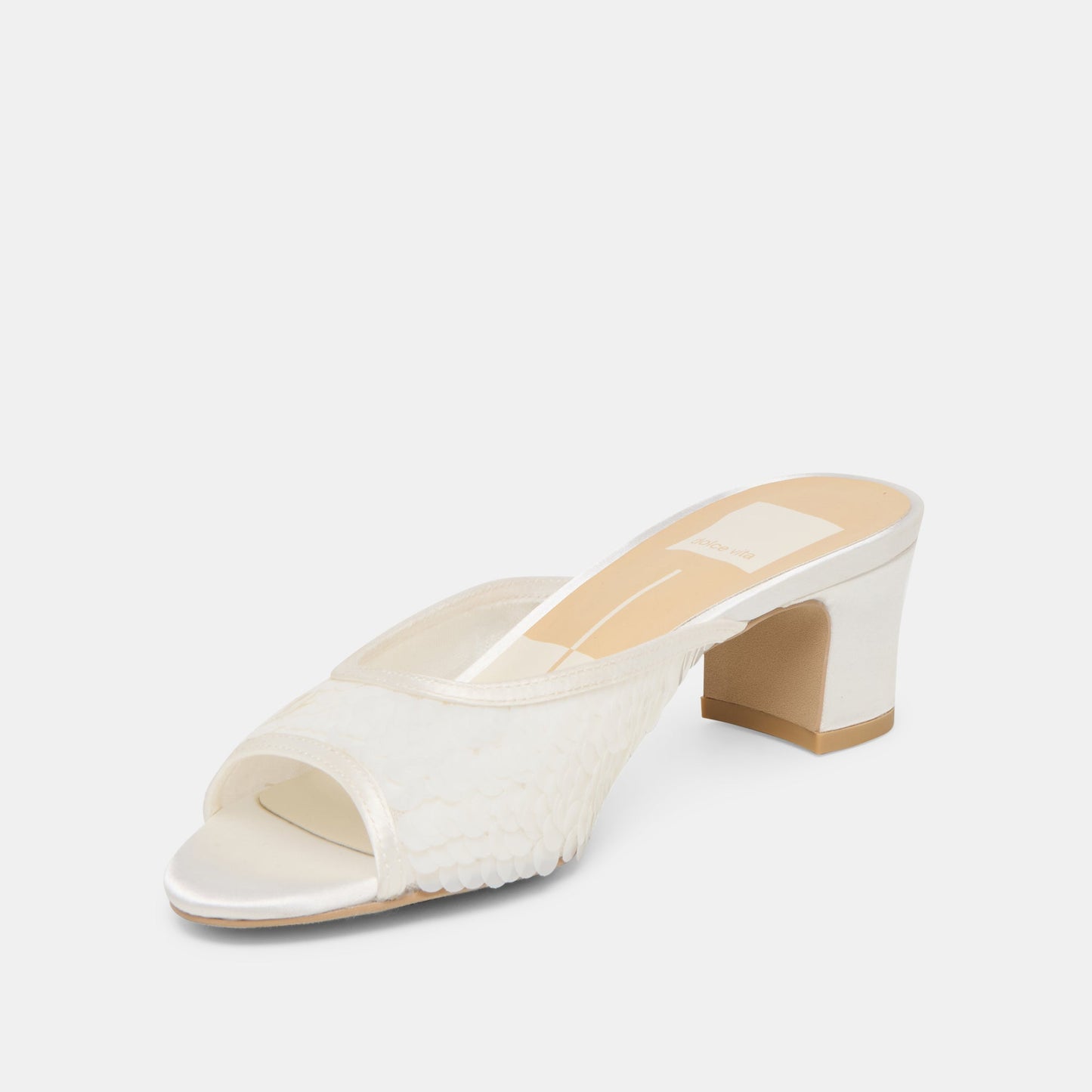 Inga Off White Satin Heels Dolce Vita
