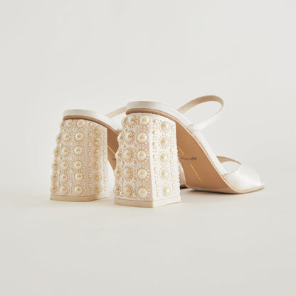 JEMMY PEARL HEELS VANILLA SILK Dolce Vita