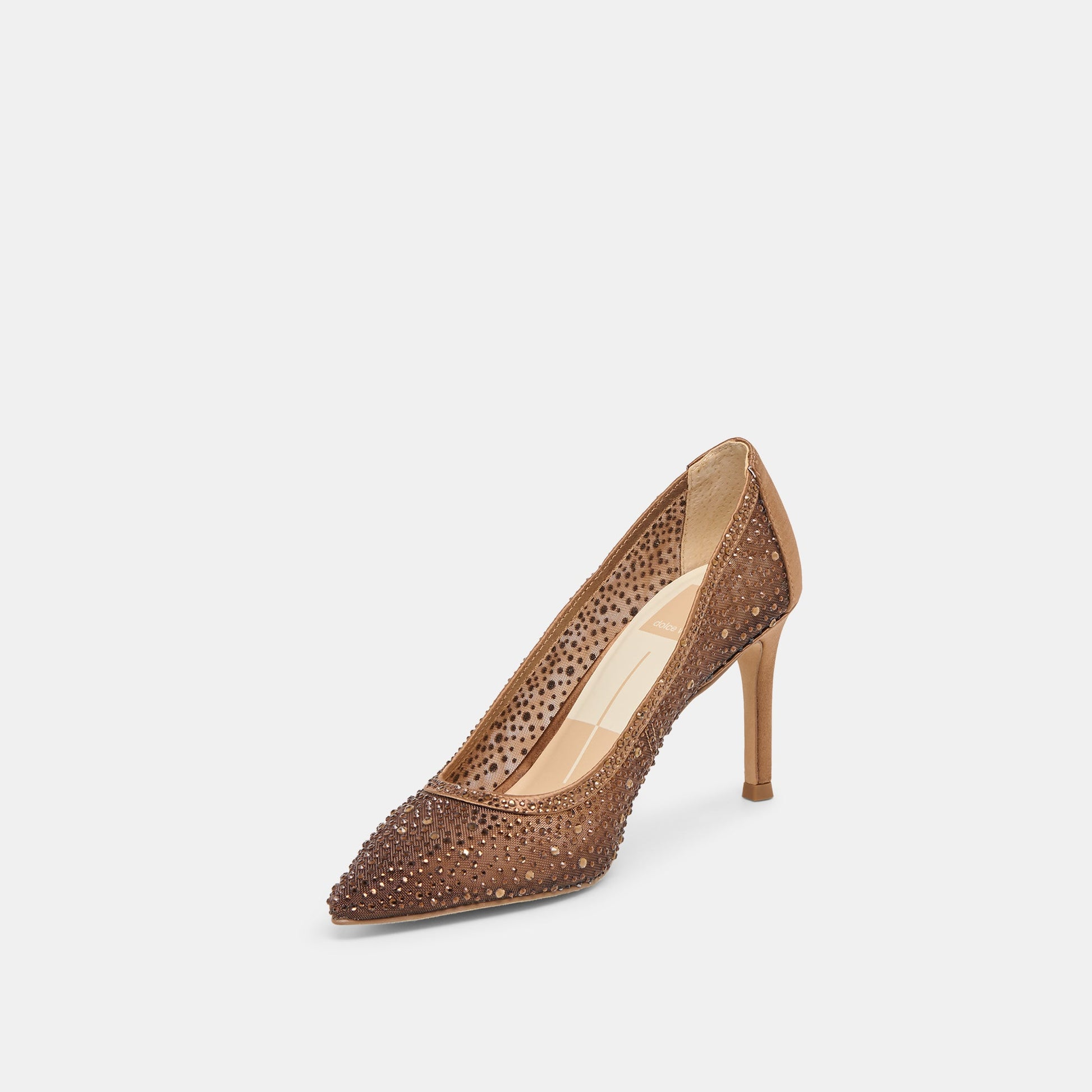 Kashe Crystal Mid Brown Mesh Heels Dolce Vita
