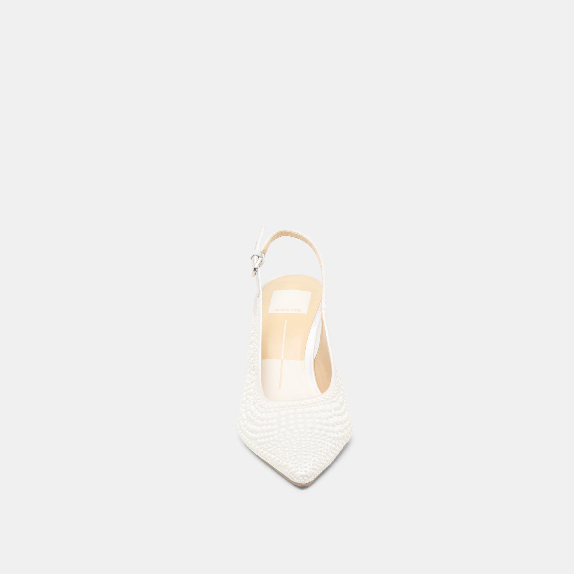 Elasi Pearl Off White Satin Heels Dolce Vita