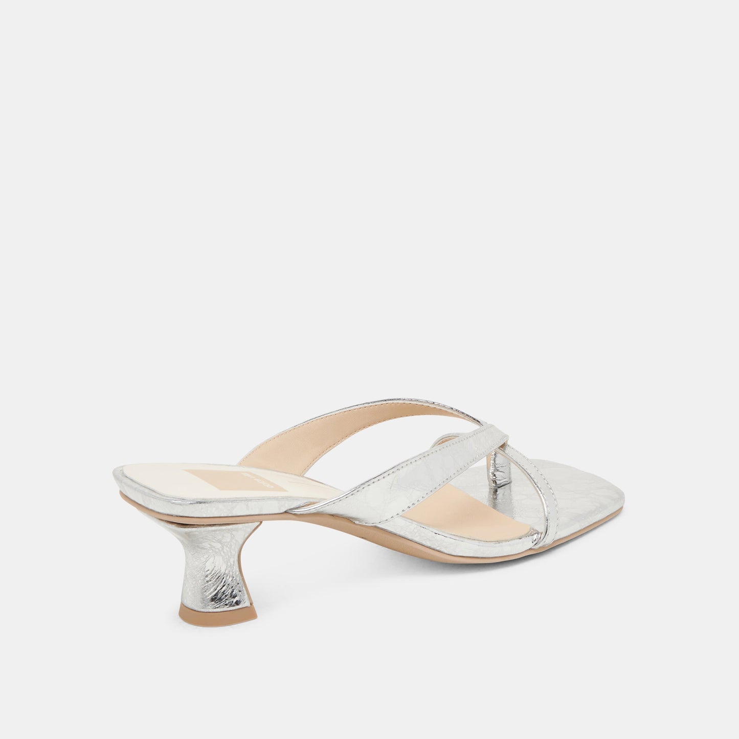 BREVEL HEELS SILVER DISTRESSED LEATHER Dolce Vita