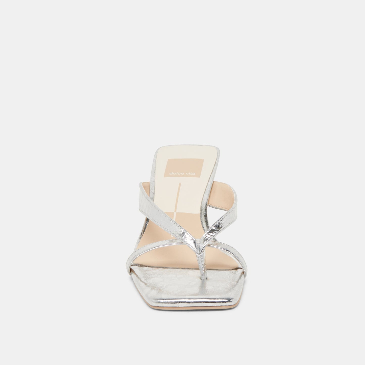 BREVEL HEELS SILVER DISTRESSED LEATHER Dolce Vita