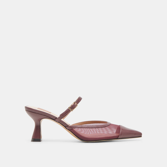 Loyd Burgundy Mesh Heels Dolce Vita