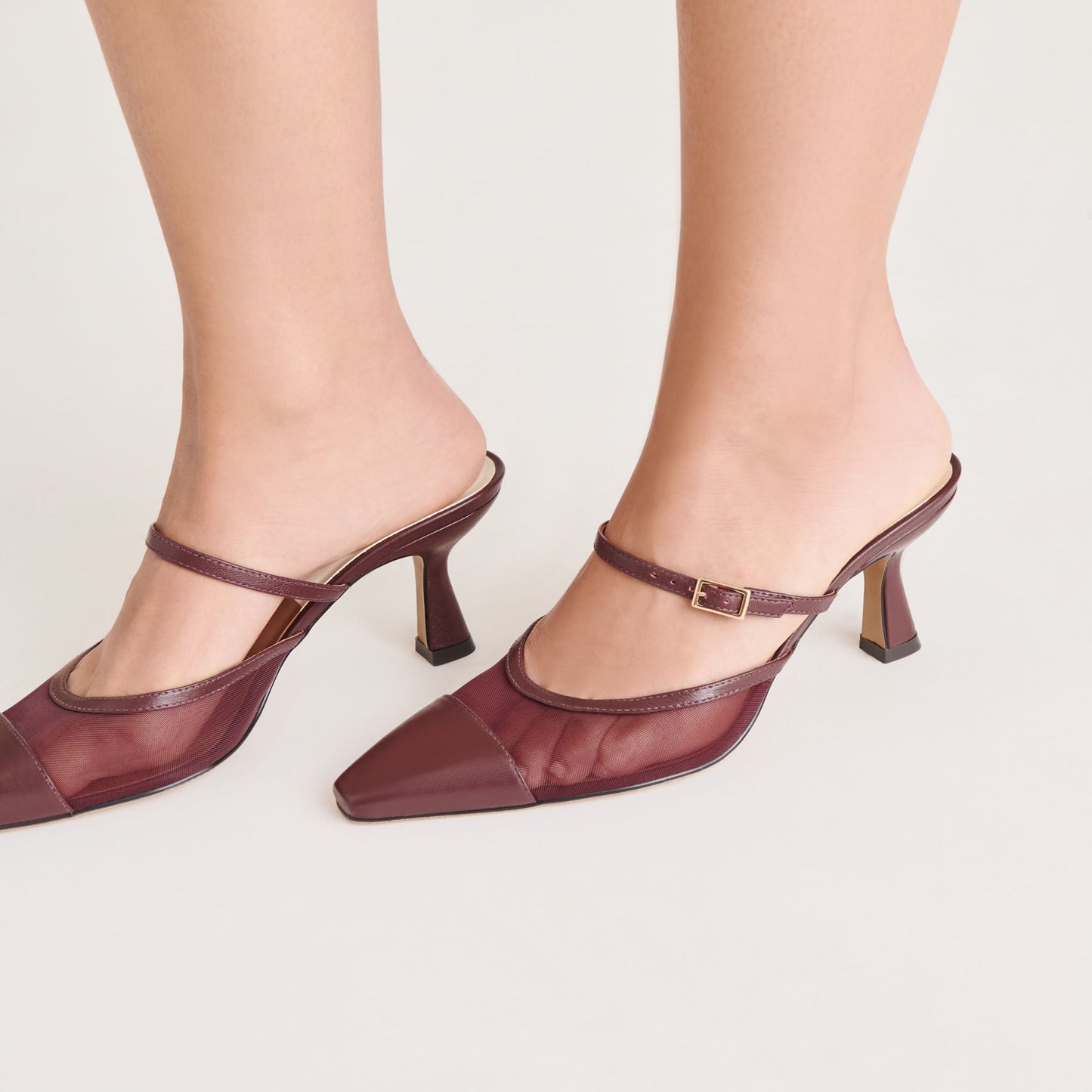 Loyd Burgundy Mesh Heels Dolce Vita