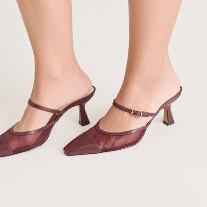 Loyd Burgundy Mesh Heels Dolce Vita