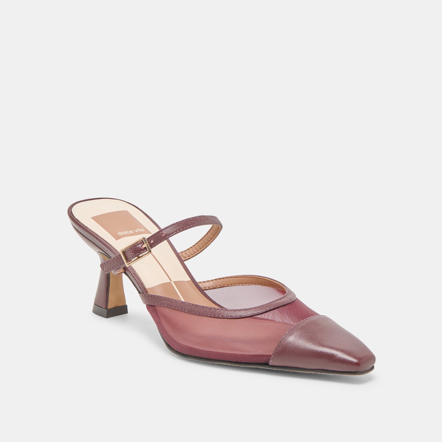 Loyd Burgundy Mesh Heels Dolce Vita