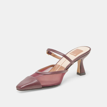 Loyd Burgundy Mesh Heels Dolce Vita