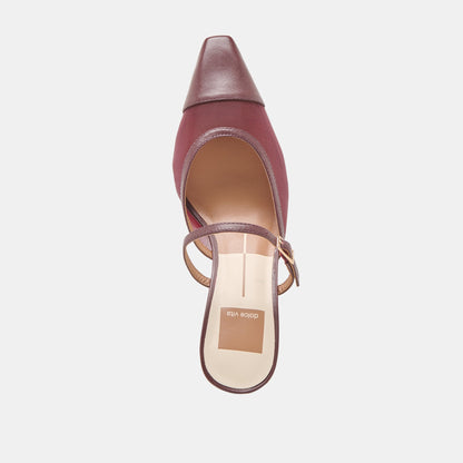 Loyd Burgundy Mesh Heels Dolce Vita