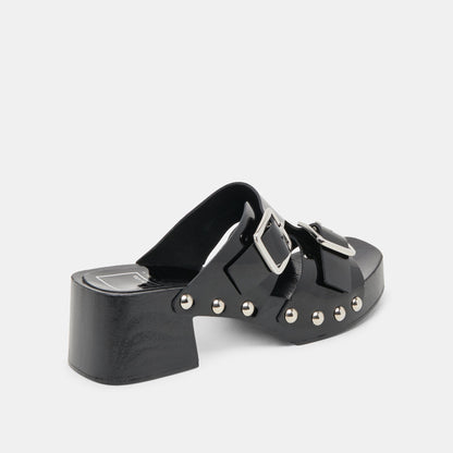 Melody Black Leather Heels Dolce Vita