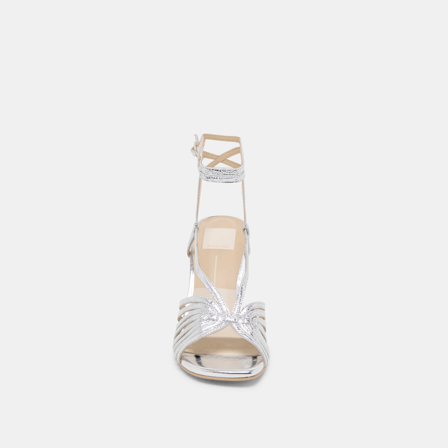 Nivana Silver Distressed Leather Heels Dolce Vita