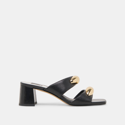 Barnet Black Leather Heels Dolce Vita