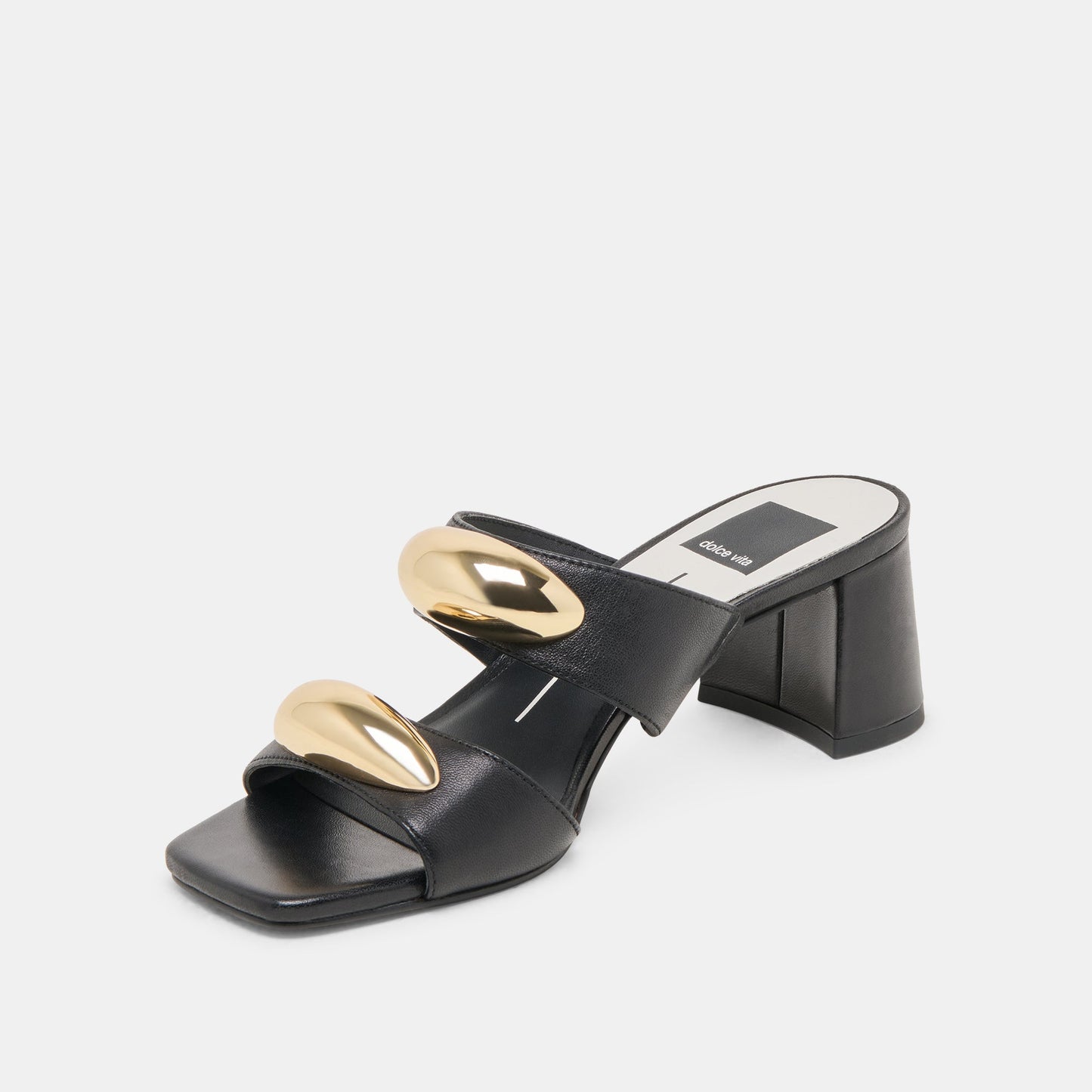Barnet Black Leather Heels Dolce Vita