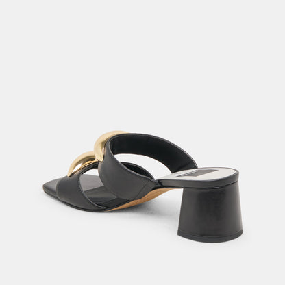 Barnet Black Leather Heels Dolce Vita