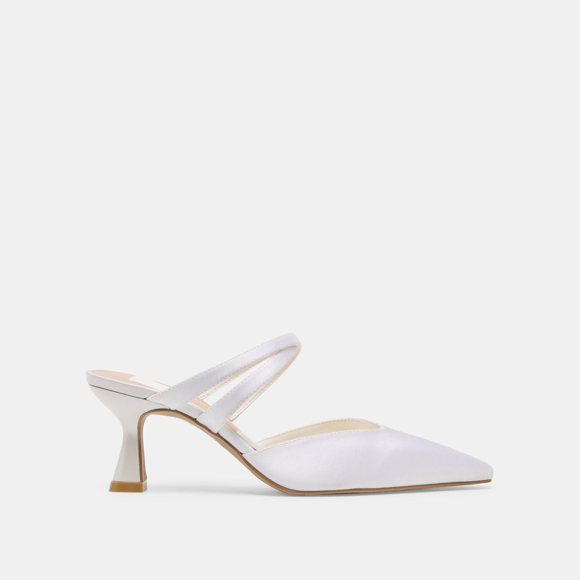 Linore True White Satin Heels Dolce Vita