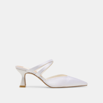 Linore True White Satin Heels Dolce Vita