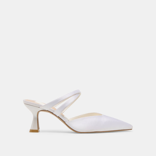 Linore True White Satin Heels Dolce Vita