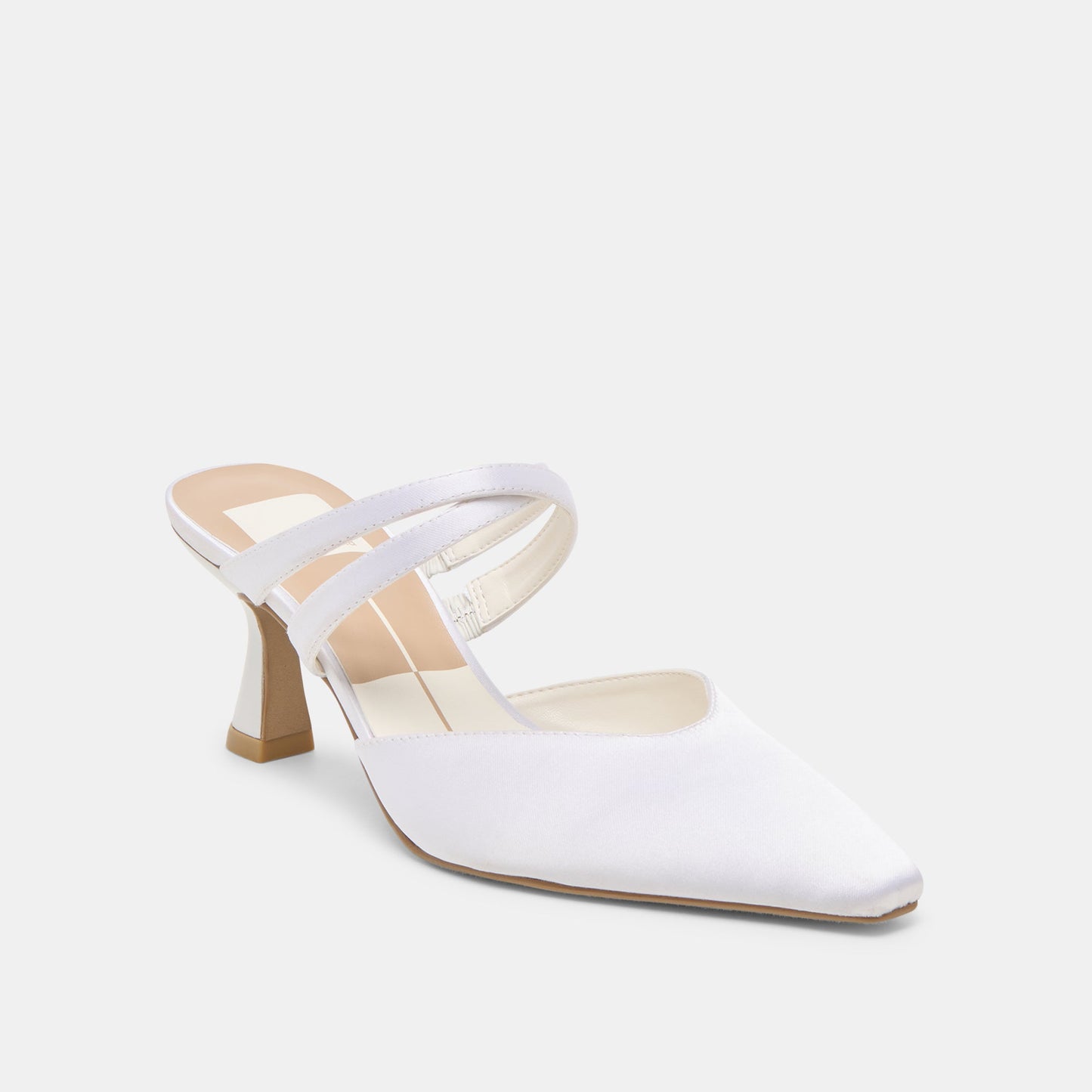 Linore True White Satin Heels Dolce Vita
