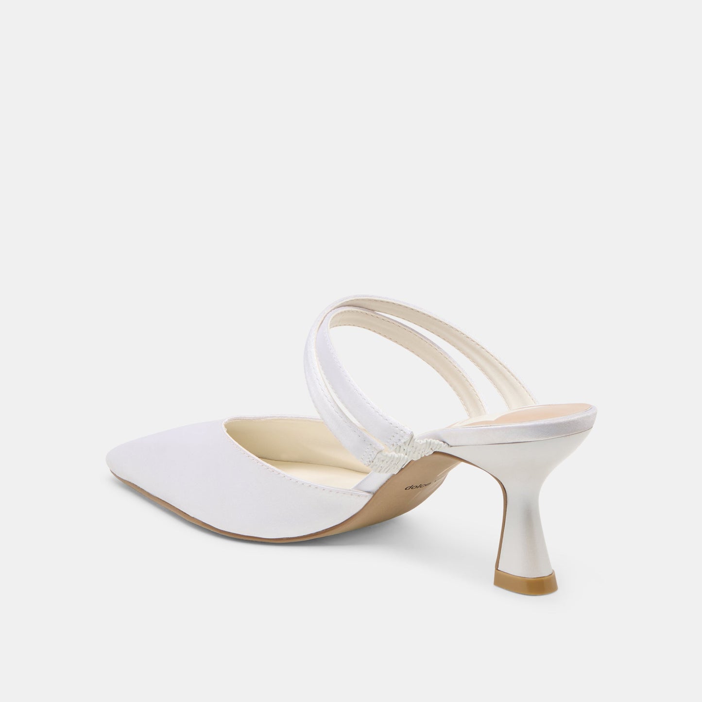 Linore True White Satin Heels Dolce Vita