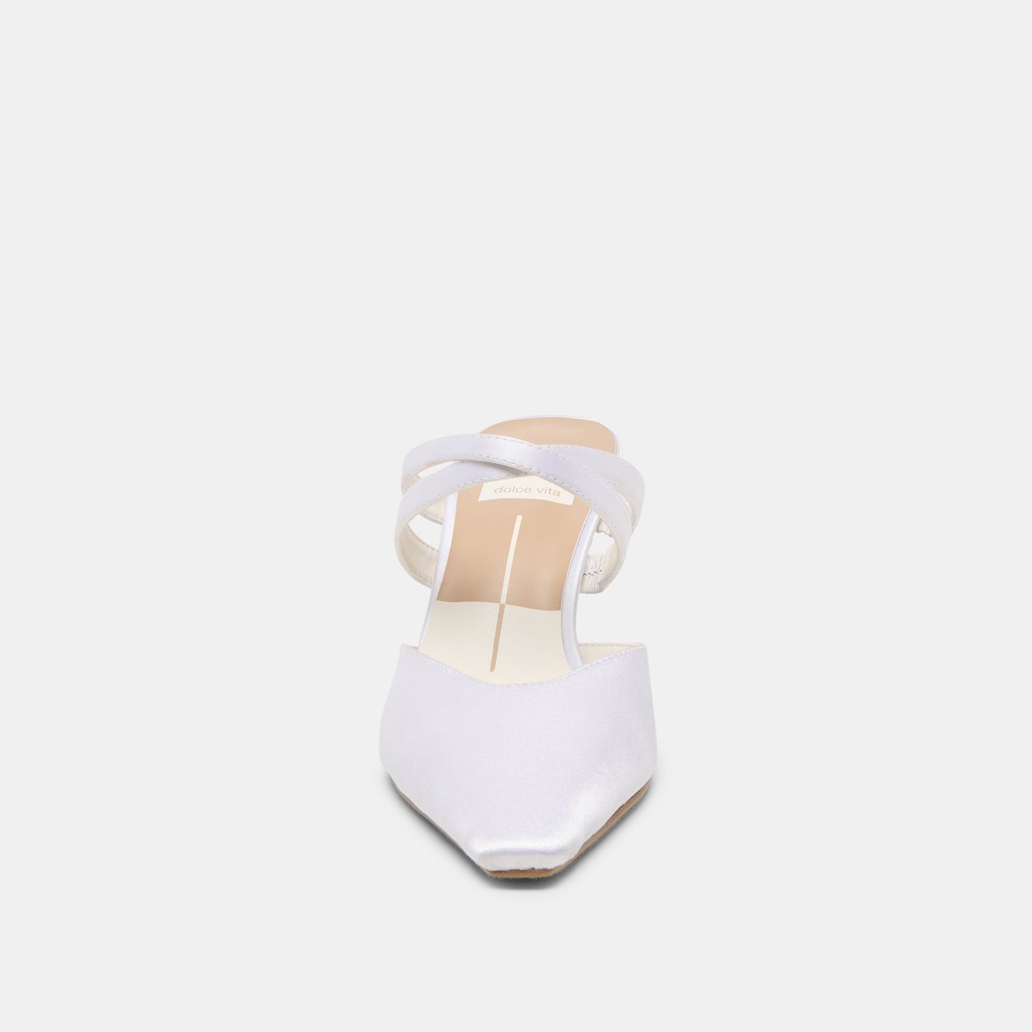 Linore True White Satin Heels Dolce Vita