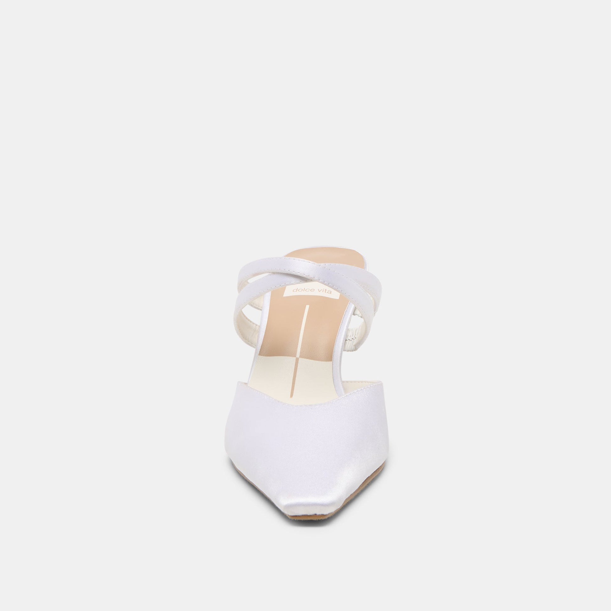 Linore True White Satin Heels Dolce Vita