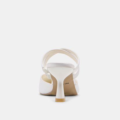 Linore True White Satin Heels Dolce Vita