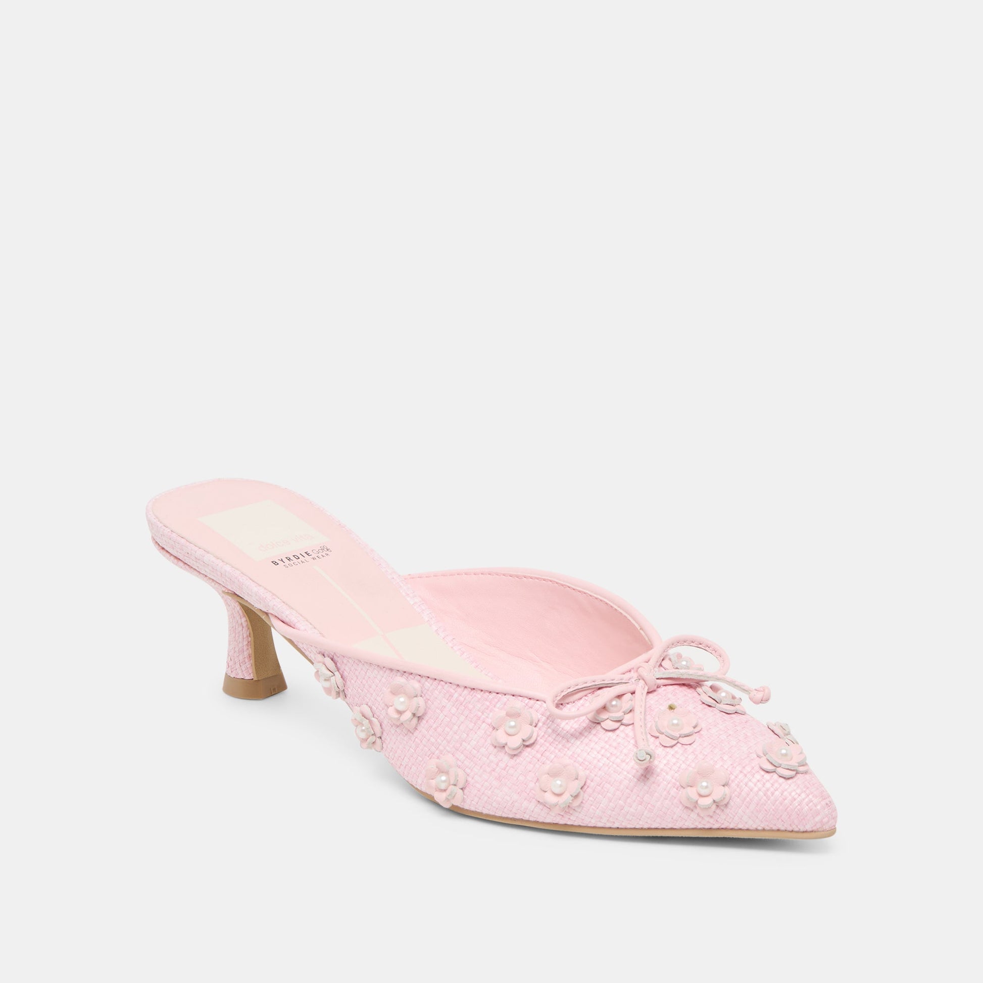 Camilo X Byrdie Golf Pink Raffia Heels Dolce Vita