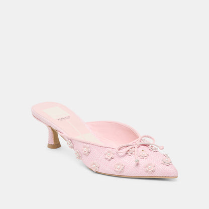 Camilo X Byrdie Golf Pink Raffia Heels Dolce Vita
