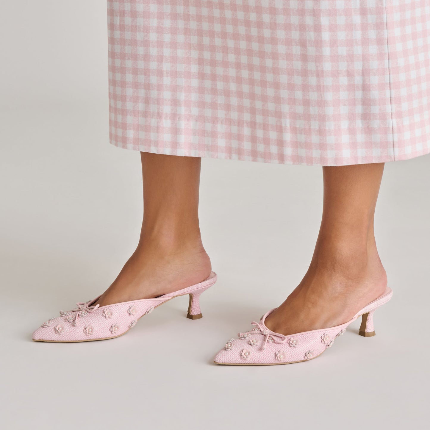 Camilo X Byrdie Golf Pink Raffia Heels Dolce Vita