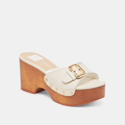 YALAH HEELS OFF WHITE LEATHER Dolce Vita