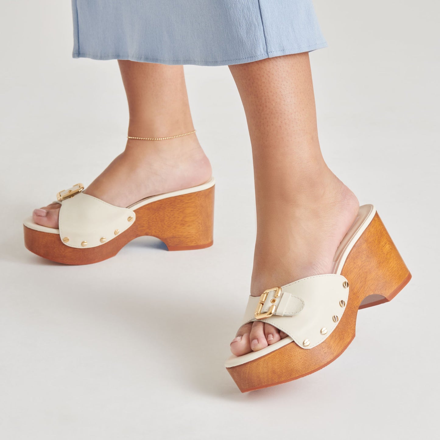 YALAH HEELS OFF WHITE LEATHER Dolce Vita