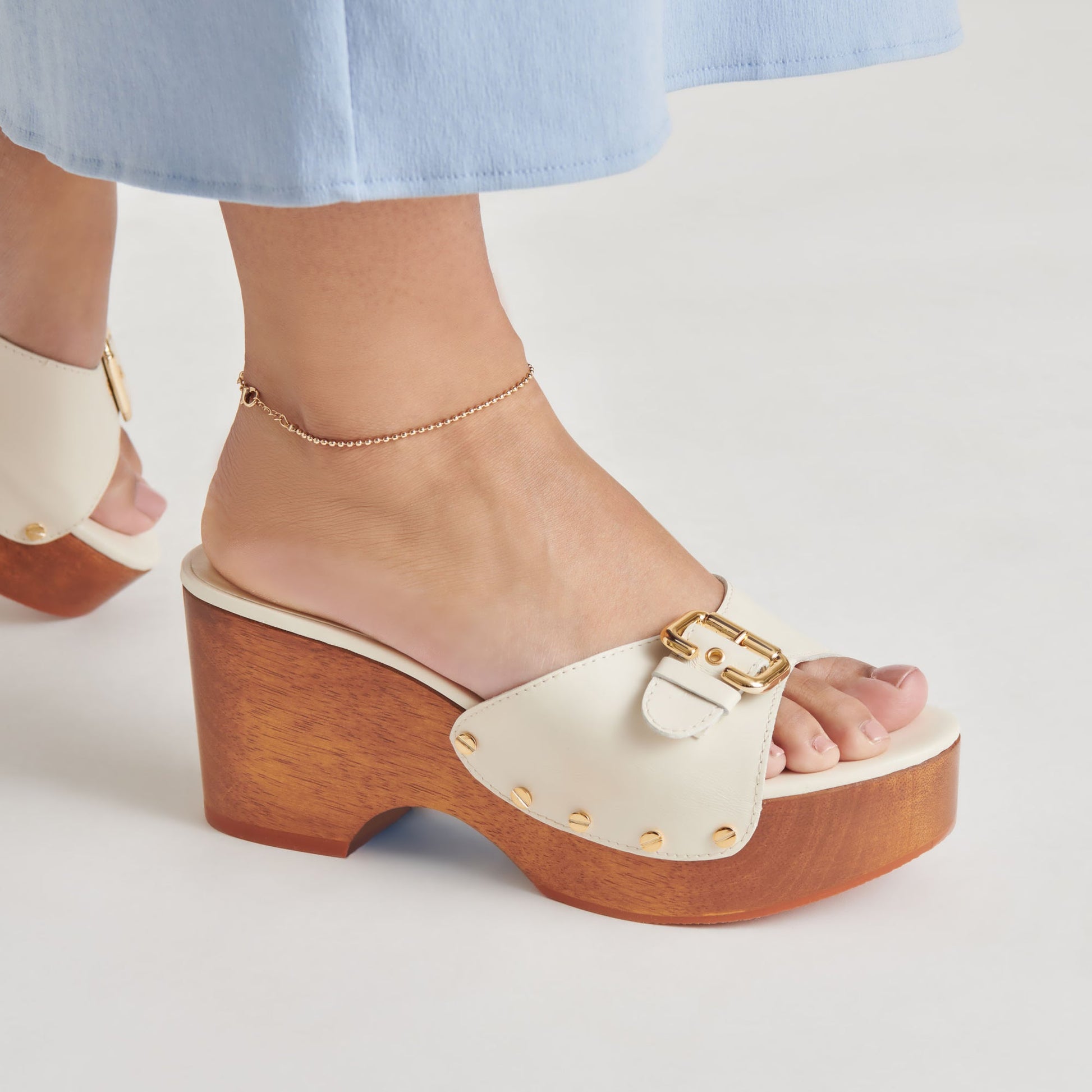 YALAH HEELS OFF WHITE LEATHER Dolce Vita