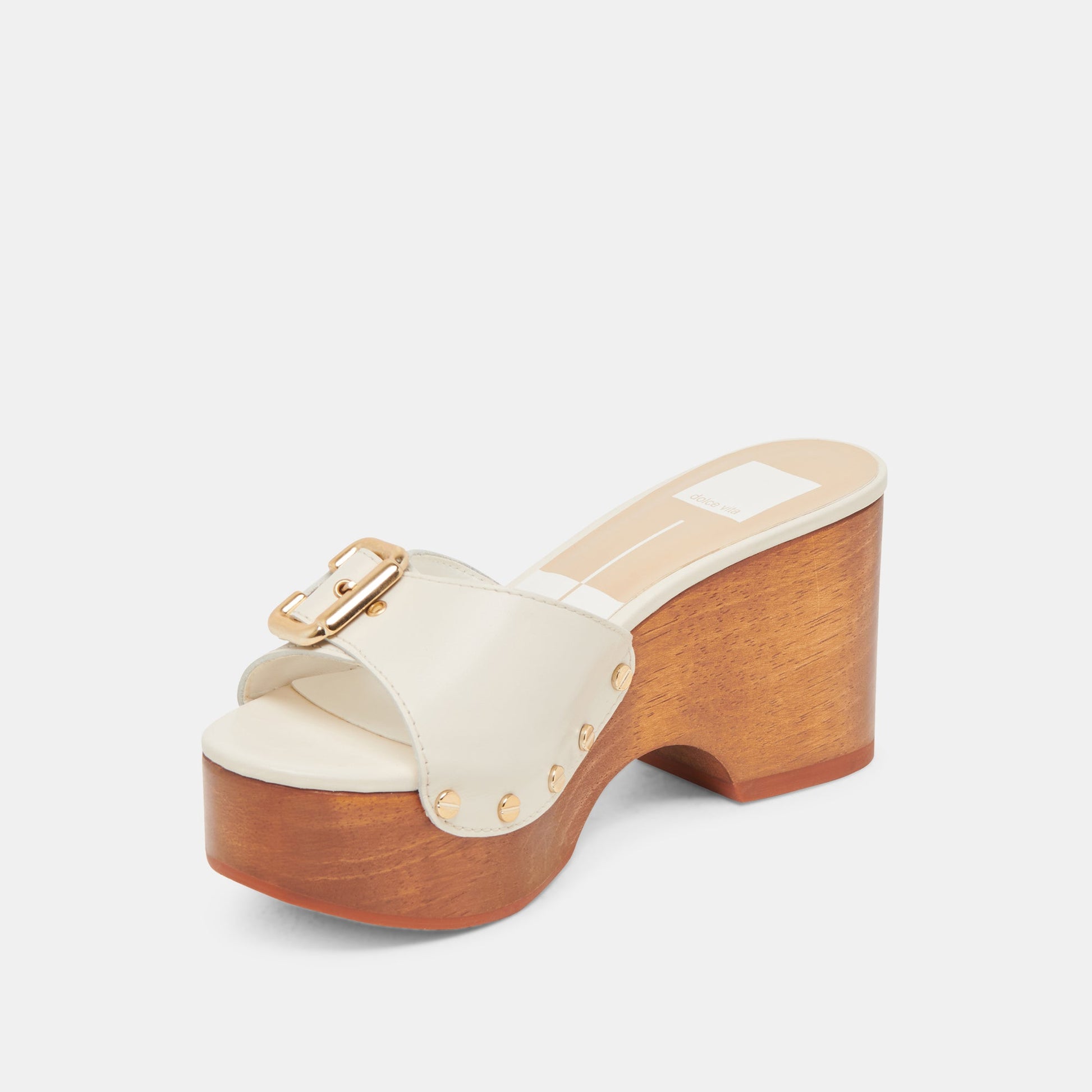 YALAH HEELS OFF WHITE LEATHER Dolce Vita