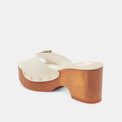 YALAH HEELS OFF WHITE LEATHER Dolce Vita