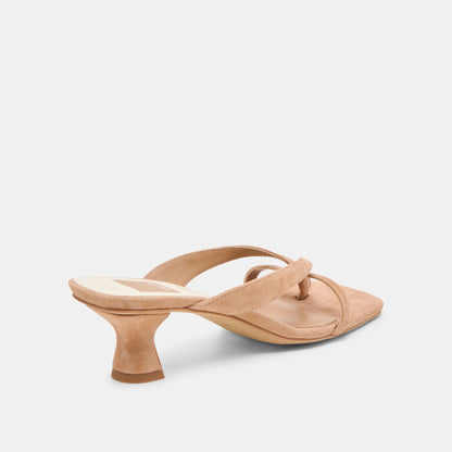Brevel Toffee Suede Heels Dolce Vita