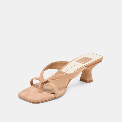 Brevel Toffee Suede Heels Dolce Vita