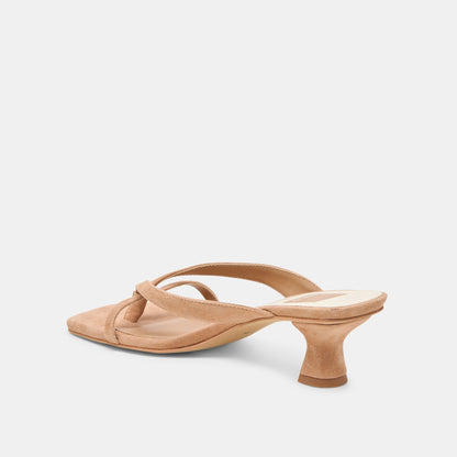 Brevel Toffee Suede Heels Dolce Vita