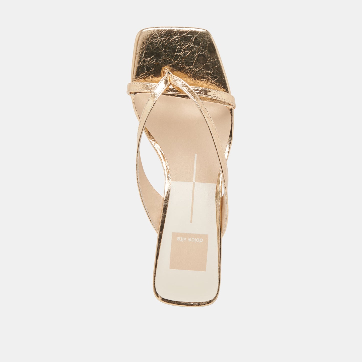 BREVEL HEELS GOLD DISTRESSED LEATHER Dolce Vita