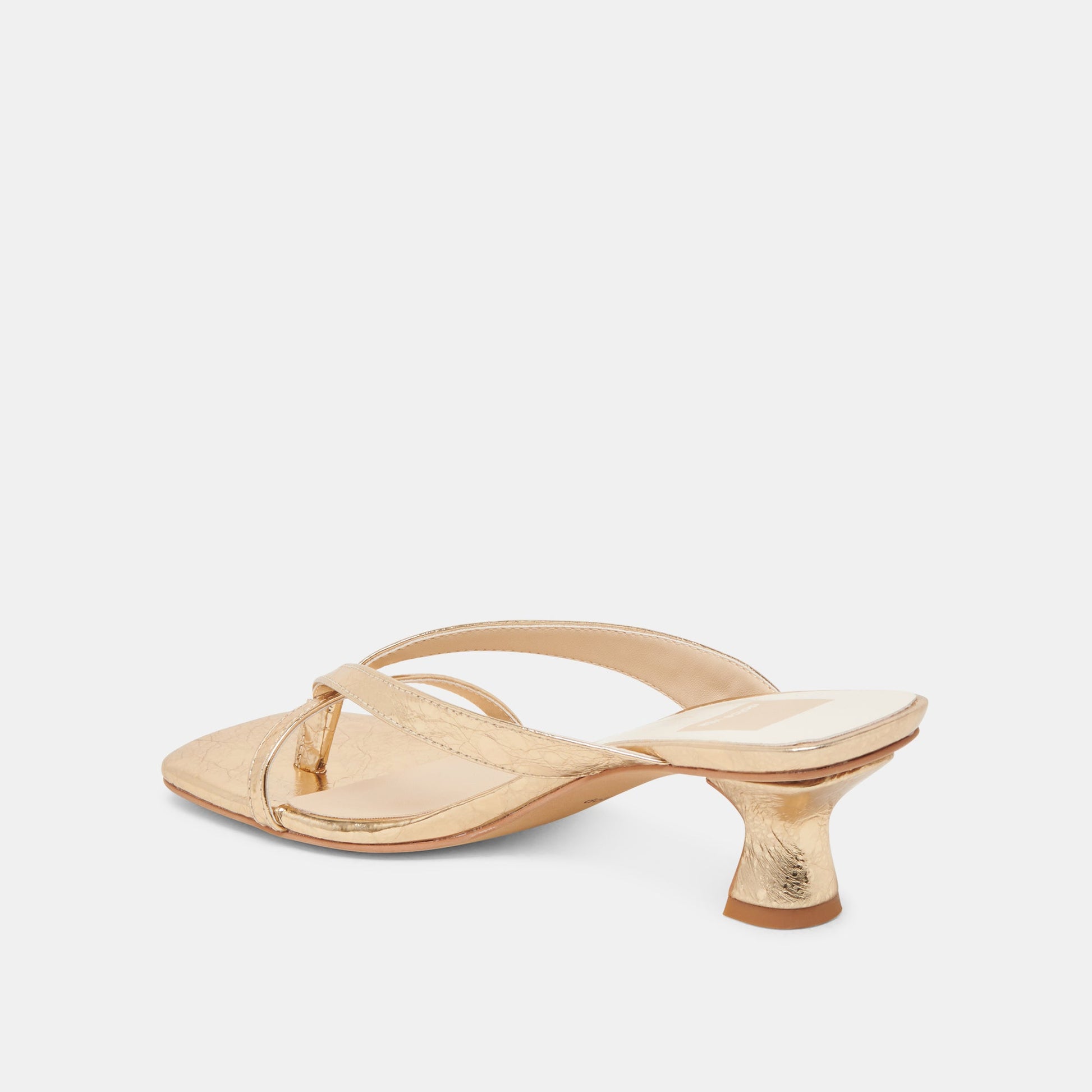 BREVEL HEELS GOLD DISTRESSED LEATHER Dolce Vita