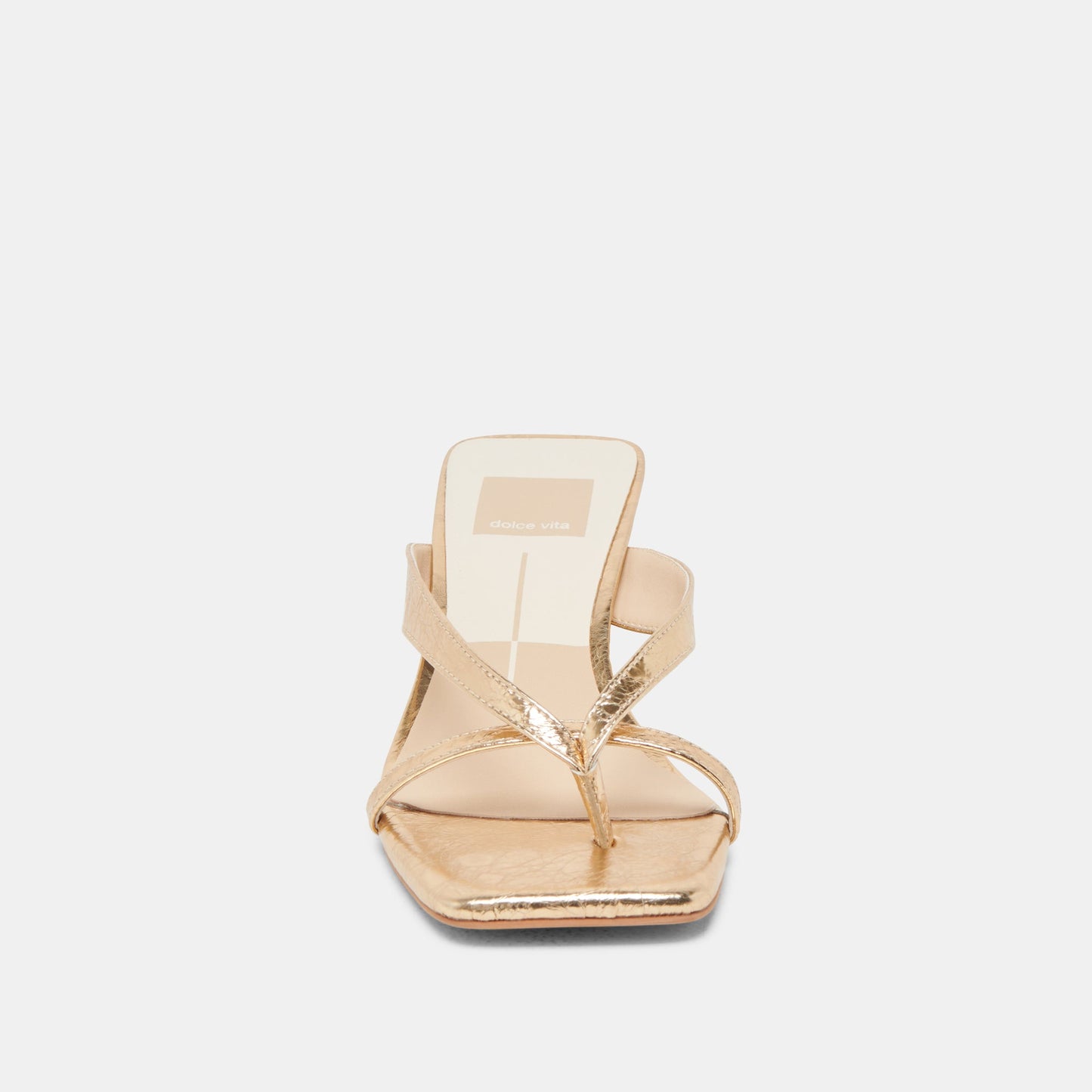 BREVEL HEELS GOLD DISTRESSED LEATHER Dolce Vita