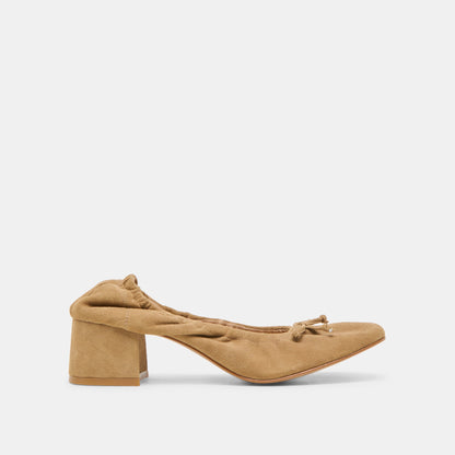 Karmin Dk Taupe Suede Heels Dolce Vita