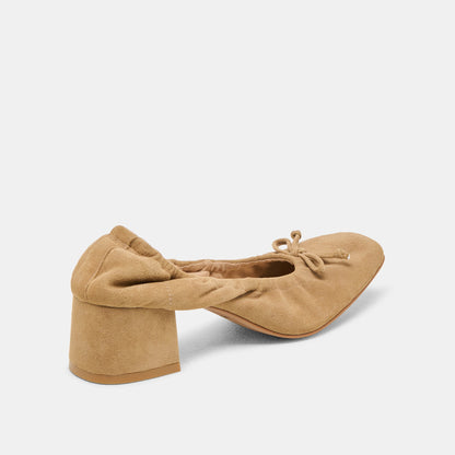 Karmin Dk Taupe Suede Heels Dolce Vita